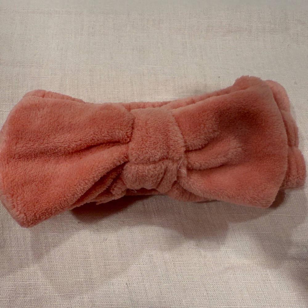 Plush Pink Headband for makeup